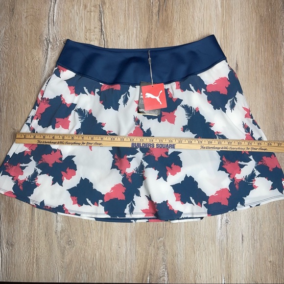PUMA A Line Women's Size XL PWRSHAPE Floral Golf Skirt Dark Denim 18 Inch Sports - Picture 4 of 10